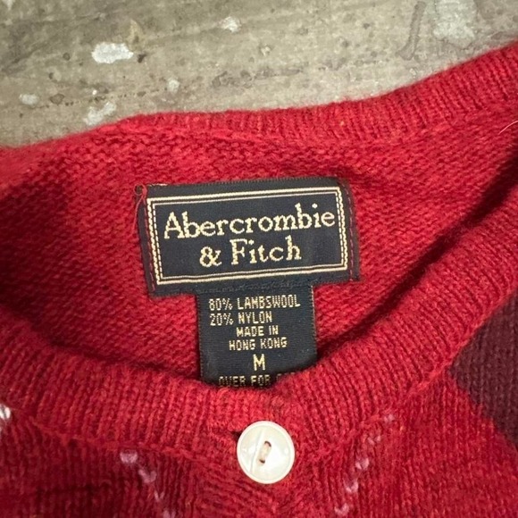 Abercrombie & Fitch Cardigan Women's Size M Y2K Vintage Cute Preppy - Picture 2 of 4